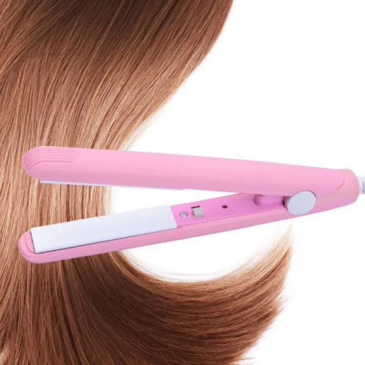 Mini Portable Hair Straightner / air smooth, silky, frizz-free and healthy.  (random color)
