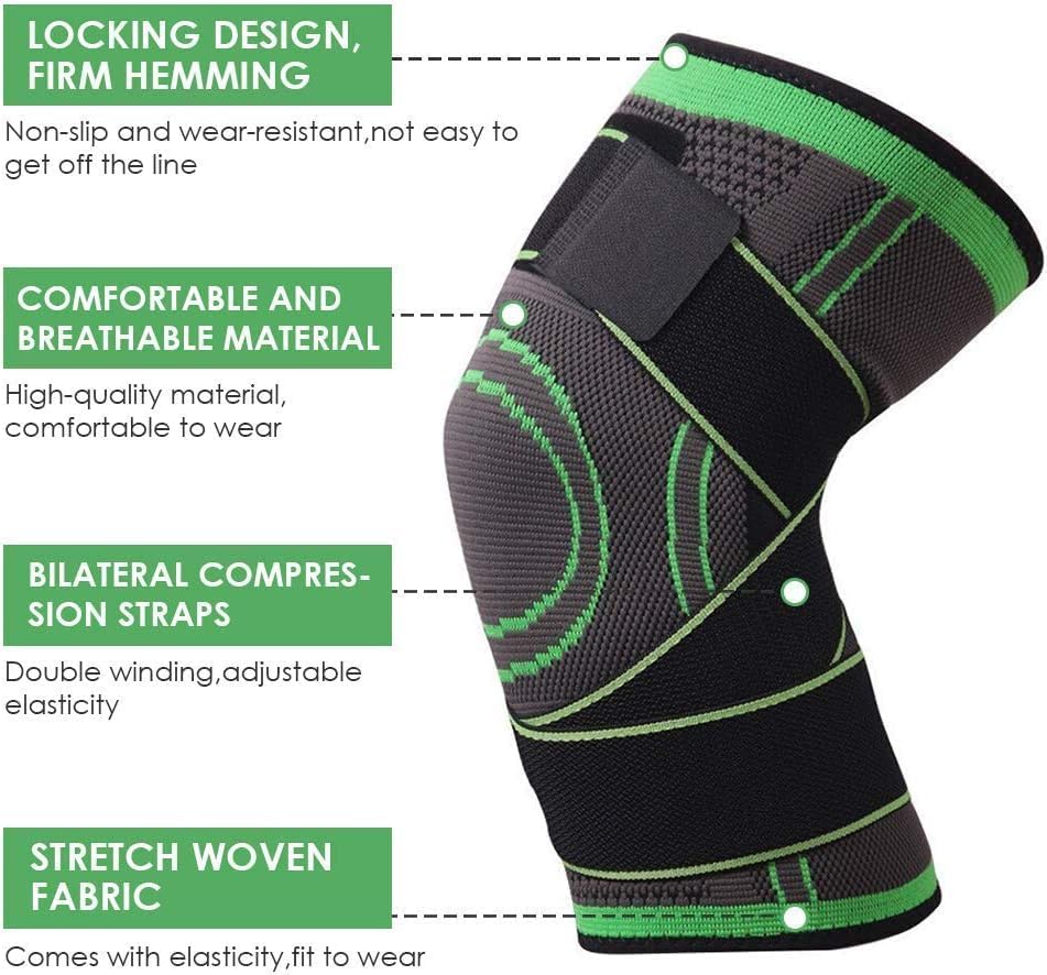 Knee Support Band For Pressure Weaving With 3D Weave Protection Against Injury Pressure Adjustable Knee Support For Men And Women (1 pc)
