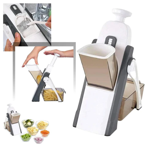 Mandoline Vegetable Cutter Slicer Chopper | Multi-function Cutter Vertical Vegetable Cutter Kitchen Shredder Grater single blade  (random color)