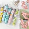 100 PCS Disposable Flower Paper Soap With Portable Tube Bottle – Multi-Color Travel Soap Sheets For Hand Washing, Camping, And Outdoor Use ( Random Color )