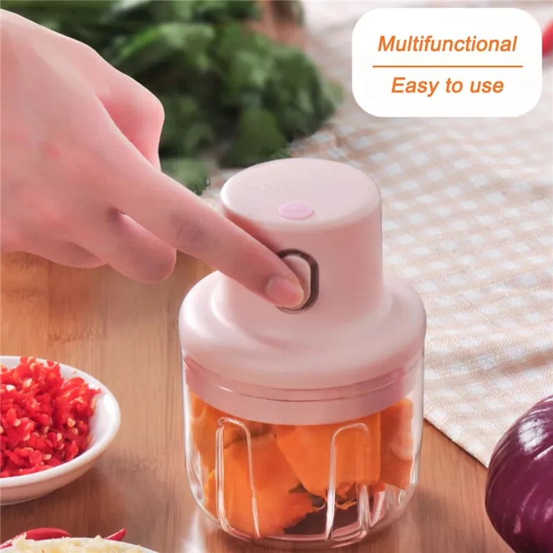 (250ml)  Single Bowl USB Rechargeable Mini Grinder Food Chopper