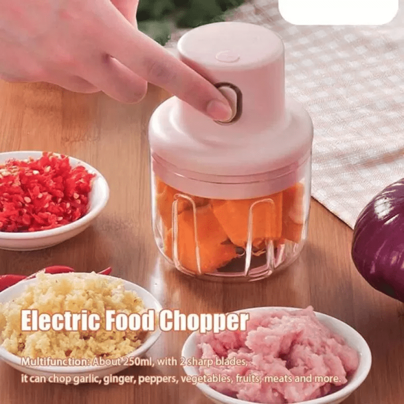 (250ml)  Single Bowl USB Rechargeable Mini Grinder Food Chopper