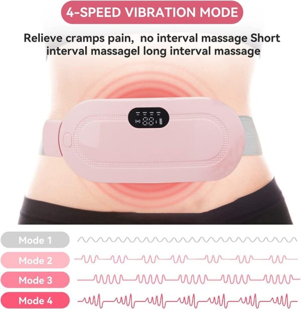Digital Period Pad Heating And Vibrating For Healing Period Cramps – Women’s Care Pin Relief  With 3 Heat Levels And 4 Mode