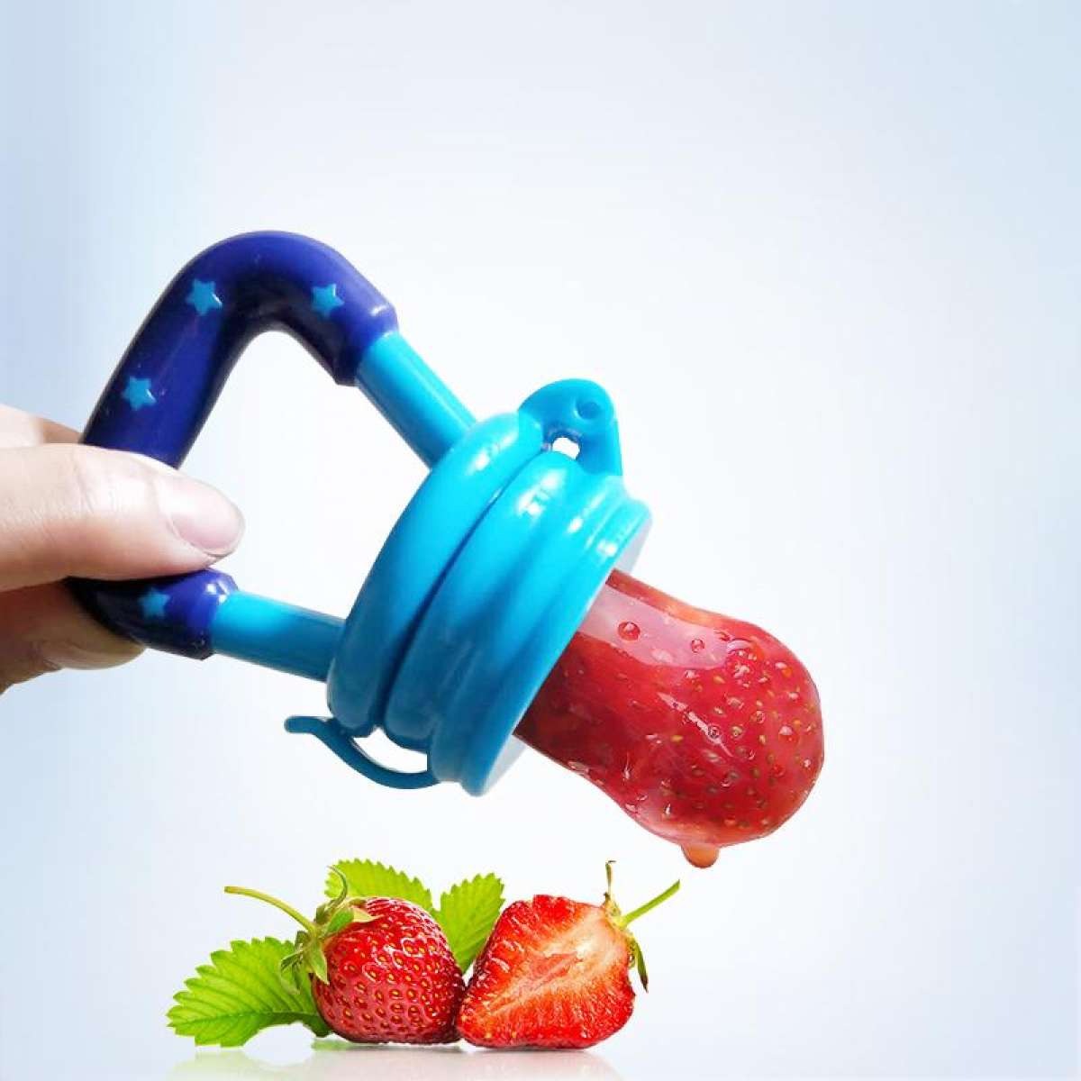 Food Pacifier + Feeder Spoon / Fresh Fruit Food Baby , Feeding Safe Fruit Feeder - Random Color