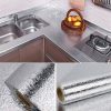 Silver Foil Kitchen Waterproof & Oil Proof Sticker | Aluminum Foil Self-Adhesive Sheet for Stove, Cabinets & Walls – Heat Resistant Wallpaper (60×200cm)