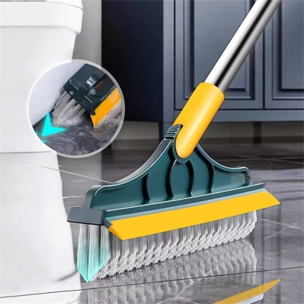 5-23.jpg 2 in 1 Floor Cleaning Brush Bathroom Tile Windows Floor Cleaning Brush with 120° Rotatable Head - Multipurpose Bathroom Floor Cleaning Brush - Floor Brush Scrubber - Without Box | Floor Cleaning Brush