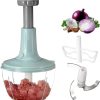 Manual Hand Push Chopper | Multi-functional Vegetable Meat Grinder, Grater, Chopper - 1.5 Liter (Random Color)