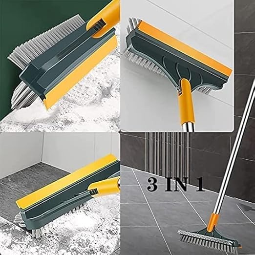51hGyQnMHfL._SX522_.jpg 2 in 1 Floor Cleaning Brush Bathroom Tile Windows Floor Cleaning Brush with 120° Rotatable Head - Multipurpose Bathroom Floor Cleaning Brush - Floor Brush Scrubber - Without Box | Floor Cleaning Brush