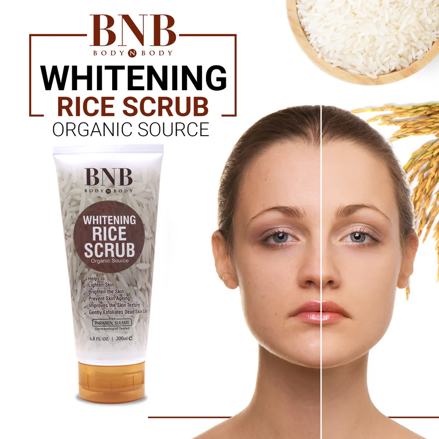 BNB-Rice Extract Brightening Skincare Kit | Face Wash, Scrub & Mask )