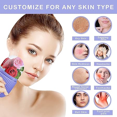 Reusable Facial Ice Roller for Face | Enhance Skin Glow Shrink &Tighten Pores (random color)