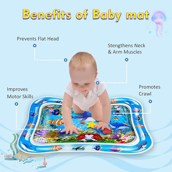 Sale Inflatable Leakproof Water Mat For Kids / Inflatable Tummy Time Mat - Random Color
