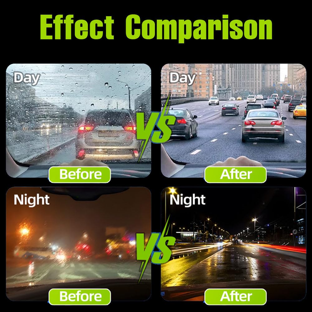 1Pc Oil Film Brush 2.0, Clear Vision Glass Cleaner, Clearview Shield Clear Vision Windshield Cleaner, Car Windows (With extra liquid)