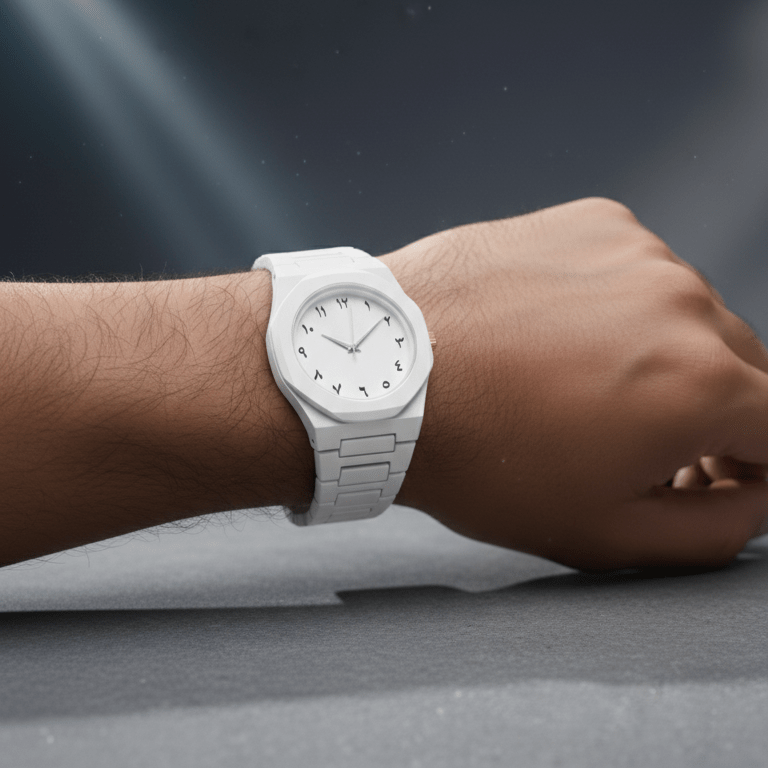 Full White Aura Watch Stylish Design Compact Build Perfect Choice For Daily Use And Fashion Needs (Without Box)