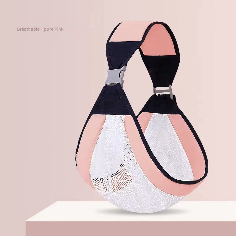 Baby Carrier, Ergonomic Baby Strap one Shoulder Labor-Saving Polyester Baby Half Wrapped Sling (Random Color)