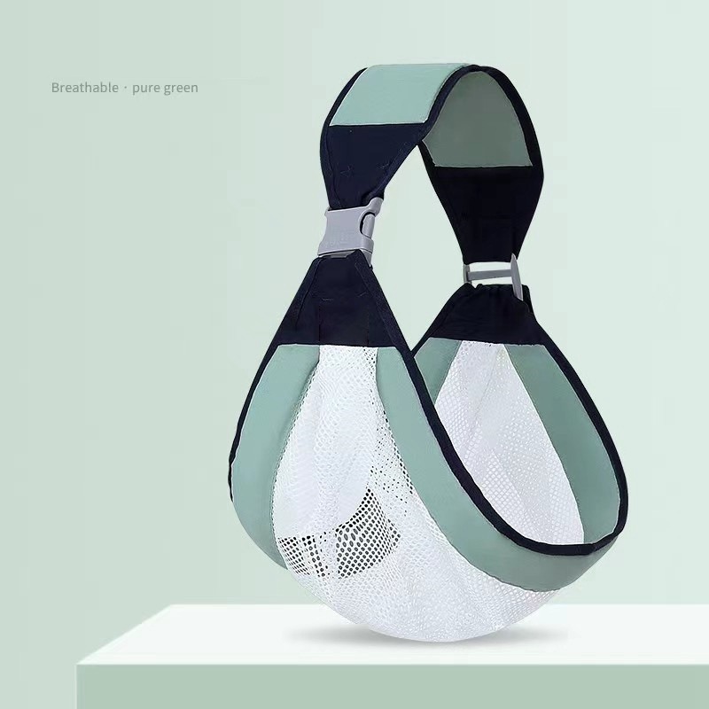 Baby Carrier, Ergonomic Baby Strap one Shoulder Labor-Saving Polyester Baby Half Wrapped Sling (Random Color)