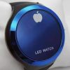Round Shape Led Digital Watch with Apple Logo Digital Watch For Men and Women ( Random Color ) - Without Box