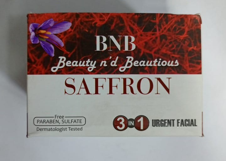 B and B Saffron Whitening Facial Kit 3 in 1 - Urgent Facial & Dead Skin Removal