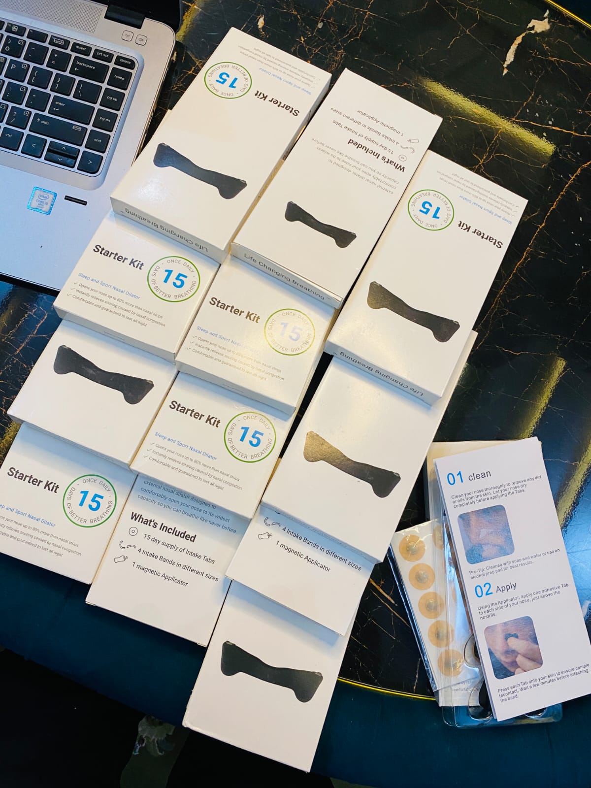 Magnetic Nose Strips,Sleepco Nasal Dilator Starter Kit /  Next-Gen BreathIn Nosel Strips / Magnetic Nose Clips