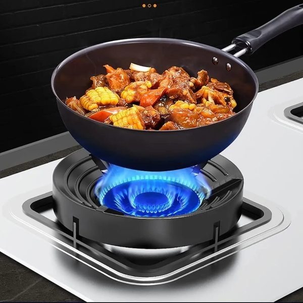 Gas Stove Burner Stand | Non‑Slip Bracket | 3D Windproof Hood | Universal Cast Iron Cook Top Parts