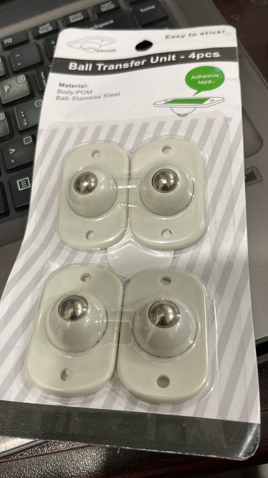 Quality Furniture Moving Wheel -  [4 Pcs] | Stainless Steel Mini Swivel Wheels With 360 Degree Rotation For Bins Storage Box