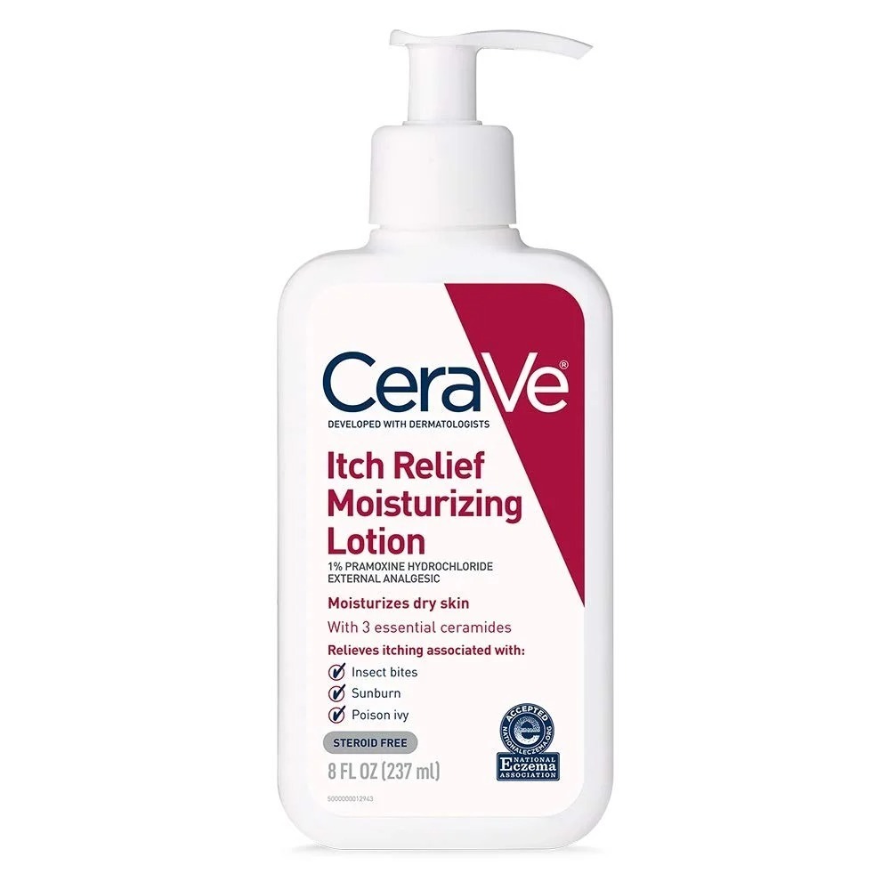 CeraVe Itch Relief Moisturizing Lotion | Fast-Acting Relief for Dry, Itchy Skin | With Ceramides, Niacinamide & Hyaluronic Acid | 237ml