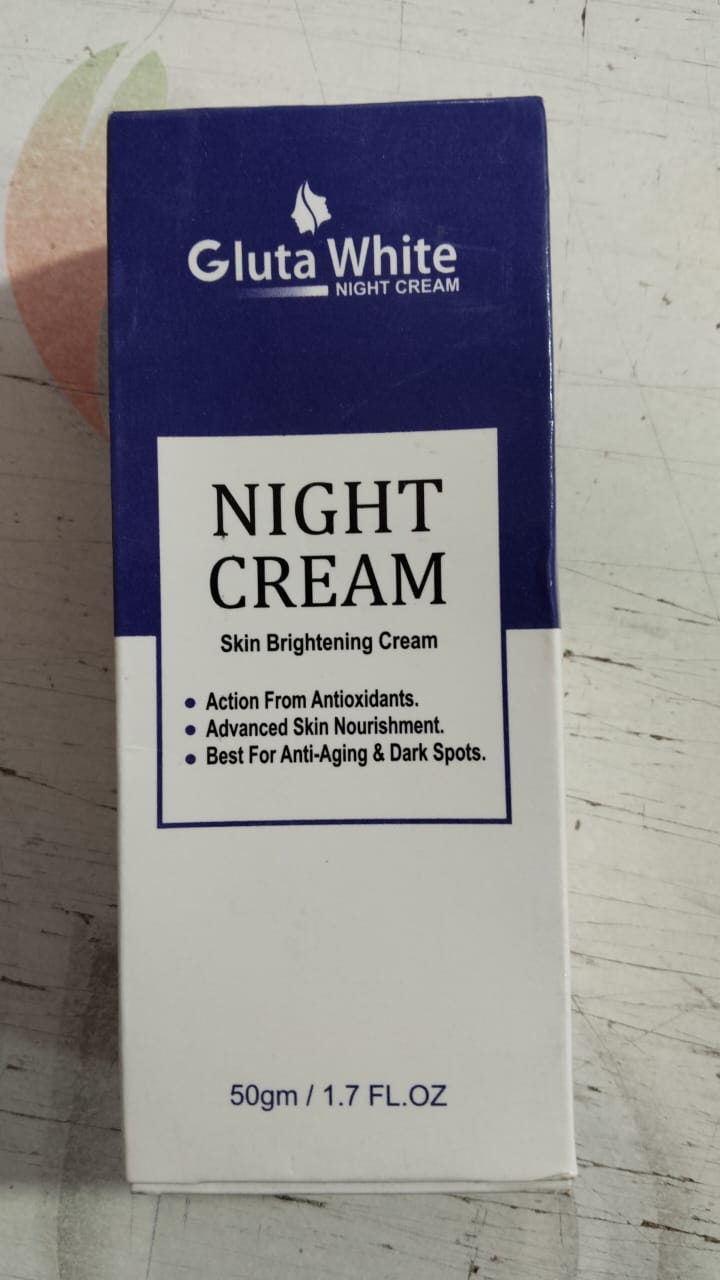 Gluta White Night Cream | 50ml | Advanced Brightening, Nourishing & Anti‑Aging Formula