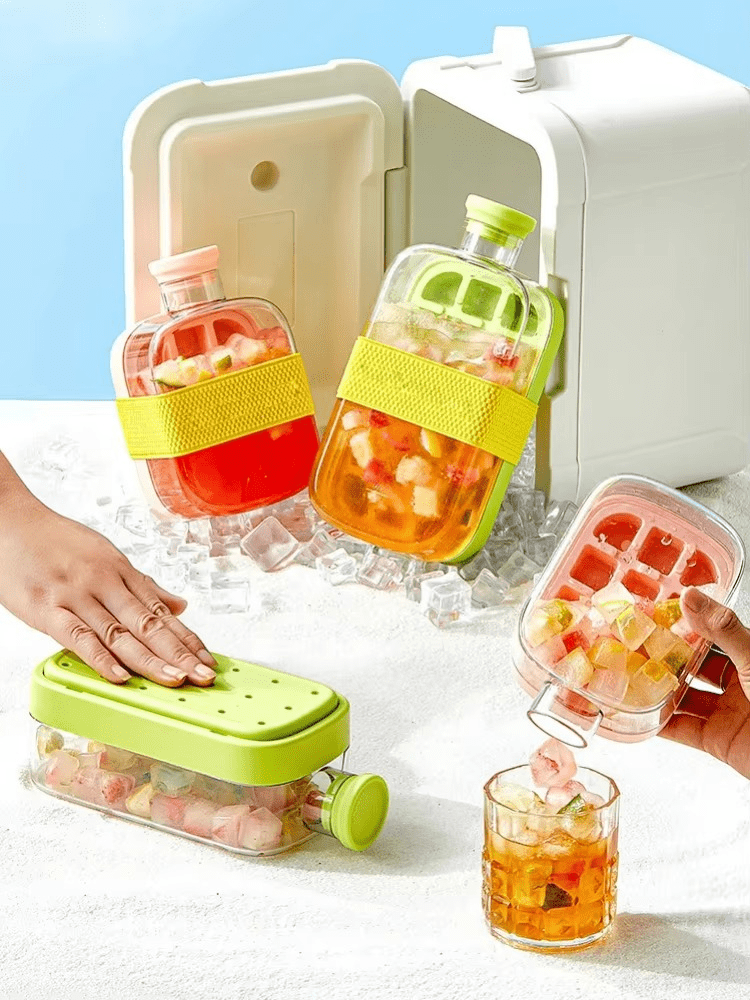My Crush Cup Ice Cube Tray, Water Bottle Ice Cube Tray, Cool Summer Ice Cube Cup, Upgraded Ice Cube Bottle, Reusable Press-to-Cold Ice Cube Hydration - 500ml - Random Color