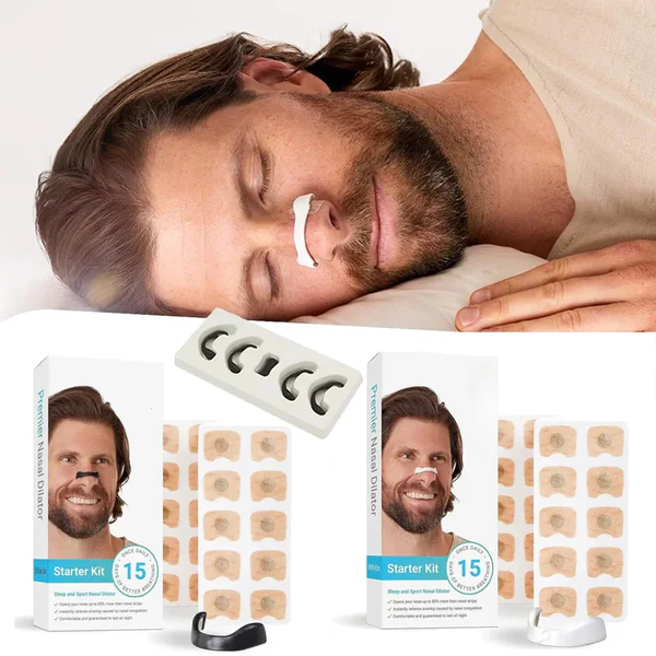 Magnetic Nose Strips,Sleepco Nasal Dilator Starter Kit /  Next-Gen BreathIn Nosel Strips / Magnetic Nose Clips