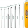 Pack off 6  Ear Pick with Storage Bag Dig Ear Wax Remover Cleaner Care Portable Travel Kit Cleaner Spoon