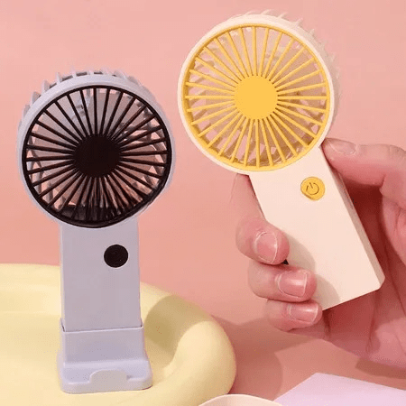 Portable Mini Rechargeable Fan – Single Speed Air Cooler for Summer Use (Random Colors)
