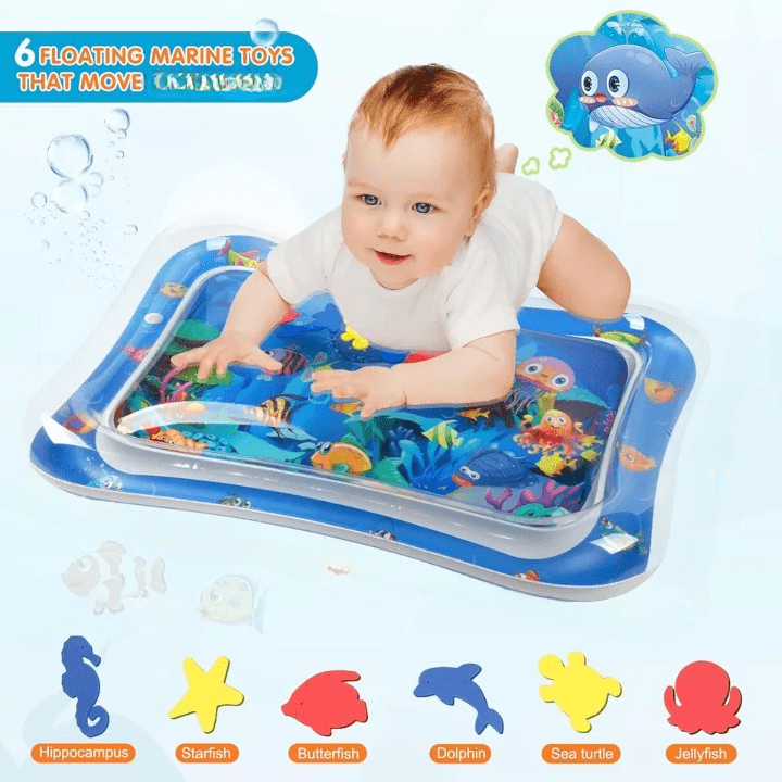 Sale Inflatable Leakproof Water Mat For Kids / Inflatable Tummy Time Mat - Random Color