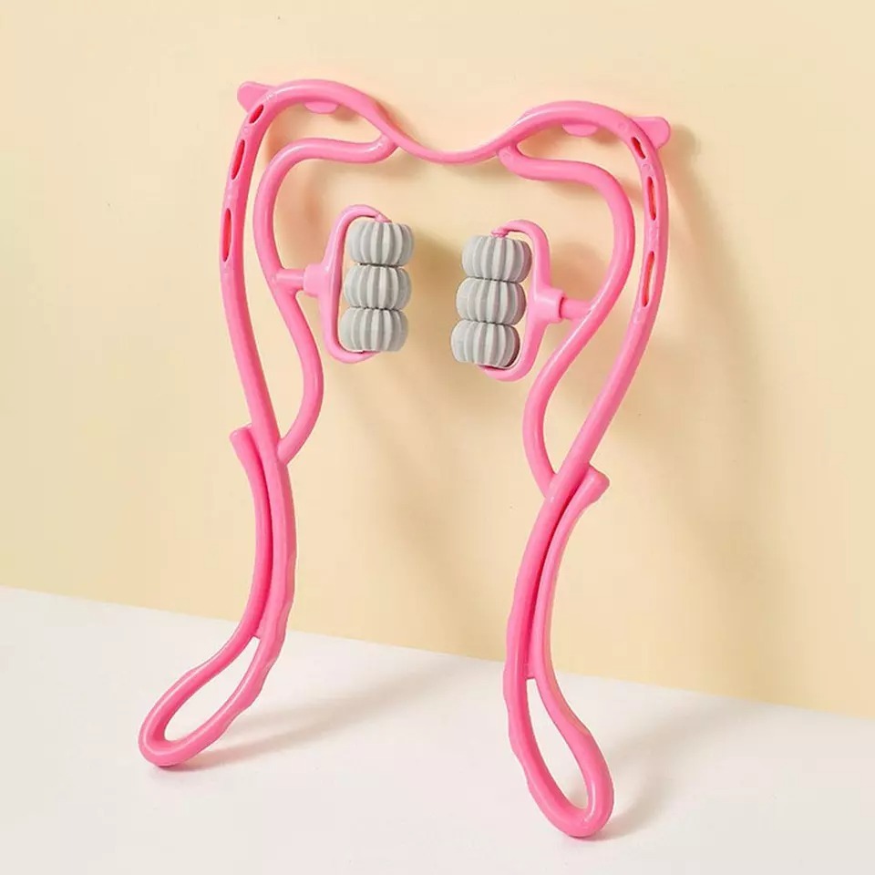 6 Wheel Pressure Point Neck Massager Relieve Neck, Back And Shoulder Pain (Random Color)