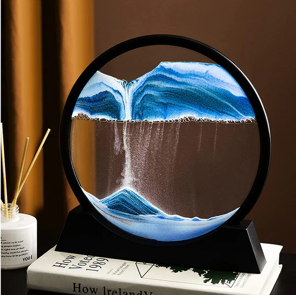 3d Moving Sandscapes Frame |  Moving Sand Lamp frame ( Random Color )7inch