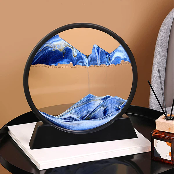 3d Moving Sandscapes Frame |  Moving Sand Lamp frame ( Random Color )7inch