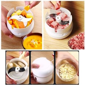(pack of 2 ) Combo deal Garlic Tool + Mini Chopper Grinding Crusher Chopper Kitchen Gadget