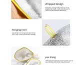 Multipurpose Wire Dishwashing Gloves | Dishwashing Rags for Wet and Dry, Steel Wire Miracle Cleaning Cloth with Glove Shape, Non-Scratch Wire Dish Cloths for Washing Dishes, Kitchen | Anti-heat aluminium gloves
