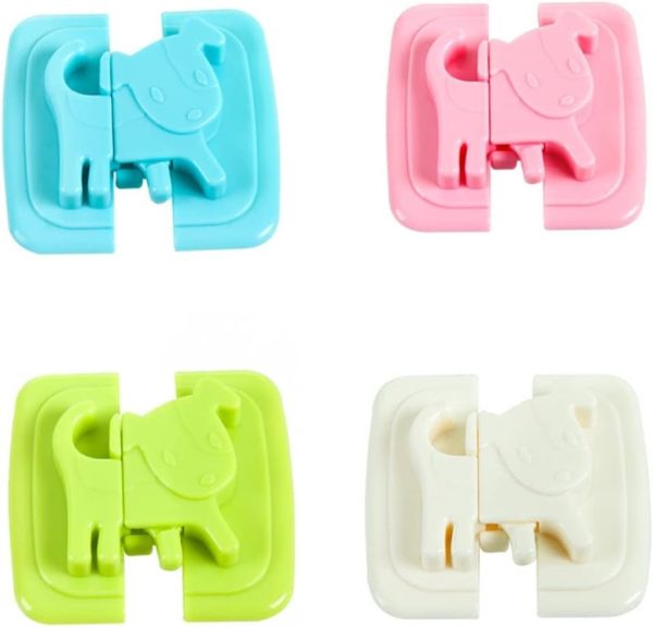 01 PCs Cute Dog Shape Cartoon Cabinet Door Child Safe Lock Refrigerator Toilet Baby Safety Tools | Refrigerator Lock | Lock For Cabinet – Random Color