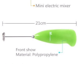 Electric Egg Beater Milk Drink Coffee Whisk Mixer Foamer Mini Handle Stirrer Practical Cooking Tool Kitchen Cell Operated (Mix/Random Color)
