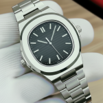 Patek Square Nautilus Stainless Steel Watch for Men & Boys - black-silver-3 - Men's Watches - Areeba Mart Pakistan