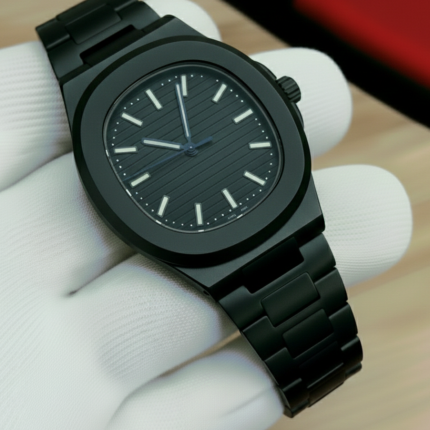 Patek Square Nautilus Stainless Steel Watch for Men & Boys - black-arabic - Men's Watches - Areeba Mart Pakistan