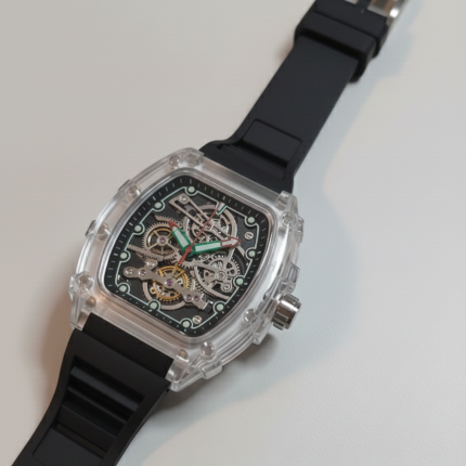 Frank Muller Transparent Dial Latest Article Watch with Rubber Strap(Plastic Cas - Men's Watches - Areeba Mart Pakistan
