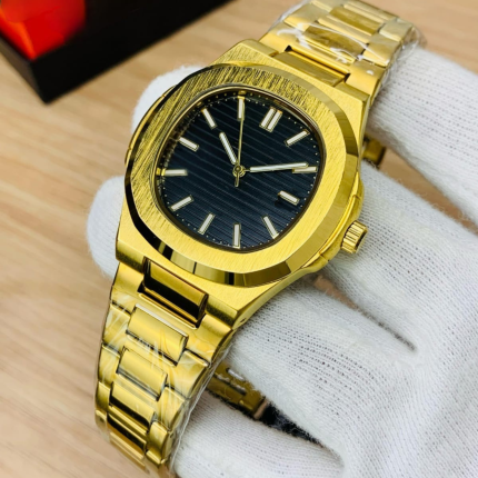 Square Nautilus Stainless Steel Watch for Men & Boys - golden - Men's Watches - Buy Online in Pakistan at Areeba Mart