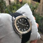 Ruber Strap Square Dial Watch for Men Boys (With Date)