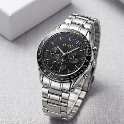 DWC Heritage Chronograph Panda Dial Watch - black-golden-1 - Men's Watches - Buy Online in Pakistan at Areeba Mart