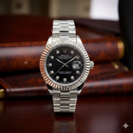 Rolex Date Just in Premium Quality Stainless Steel - green-silver - Men's Watches - Buy Online in Pakistan at Areeba Mart