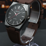 Silicone Tape Student Watch Men's Wristwatch Fashion Calendar Men's Watch - brow - Men's Watches - Areeba Mart Pakistan