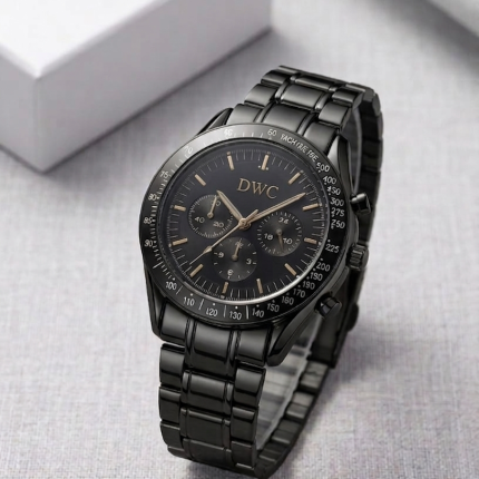 DWC Heritage Chronograph Panda Dial Watch - golden - Men's Watches - Buy Online in Pakistan at Areeba Mart