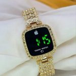 Sqaure Digital Diamond Touch LED Watch for Women Girls - Rose Gold - Women's Watches - Buy Online in Pakistan at Areeba Mart