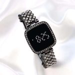 Sqaure Digital Diamond Touch LED Watch for Women Girls - Silver - Women's Watches - Buy Online in Pakistan at Areeba Mart