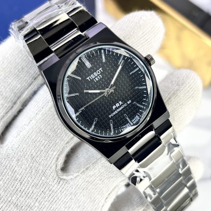 Tissot Prx Stainless Steel Watch for Men Boys - black-arabic - Men's Watches - Buy Online in Pakistan at Areeba Mart